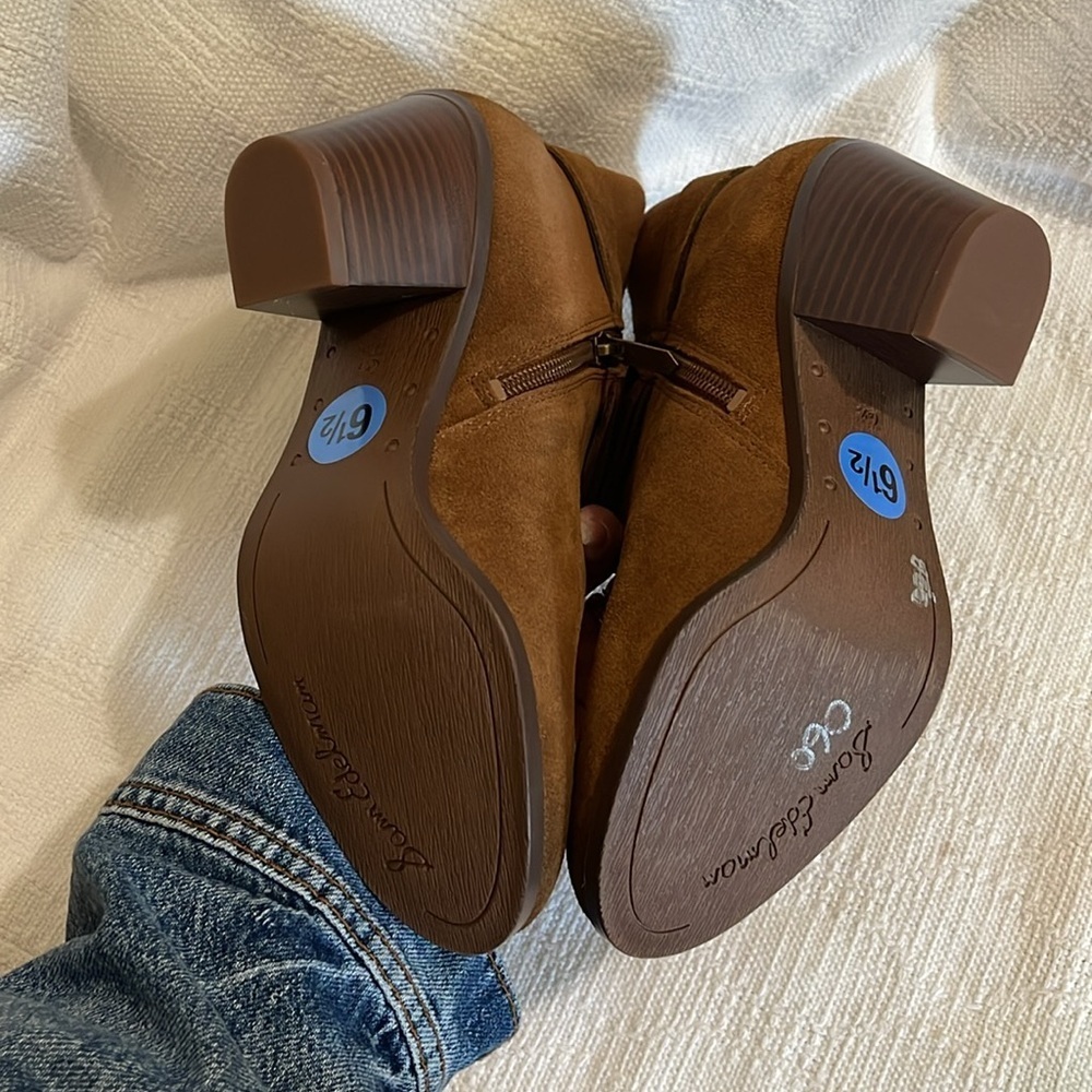 SAM EDELMAN- brown suede buckle booties - NWOT - Picture 3 of 6